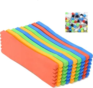10-20 pcs Fishing Line Storage Fishing Leader Line Holder Foam Boards  50 pcs Pins Fishing Wire Winding Board Snelled Hook Keeper