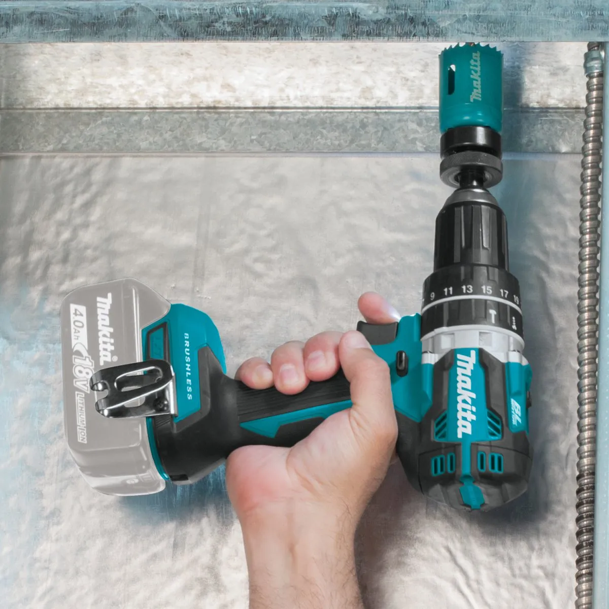 18V LXT® Lithium‑Ion Compact Brushless Cordless 1/2" Hammer Driver‑Drill (5.0Ah)