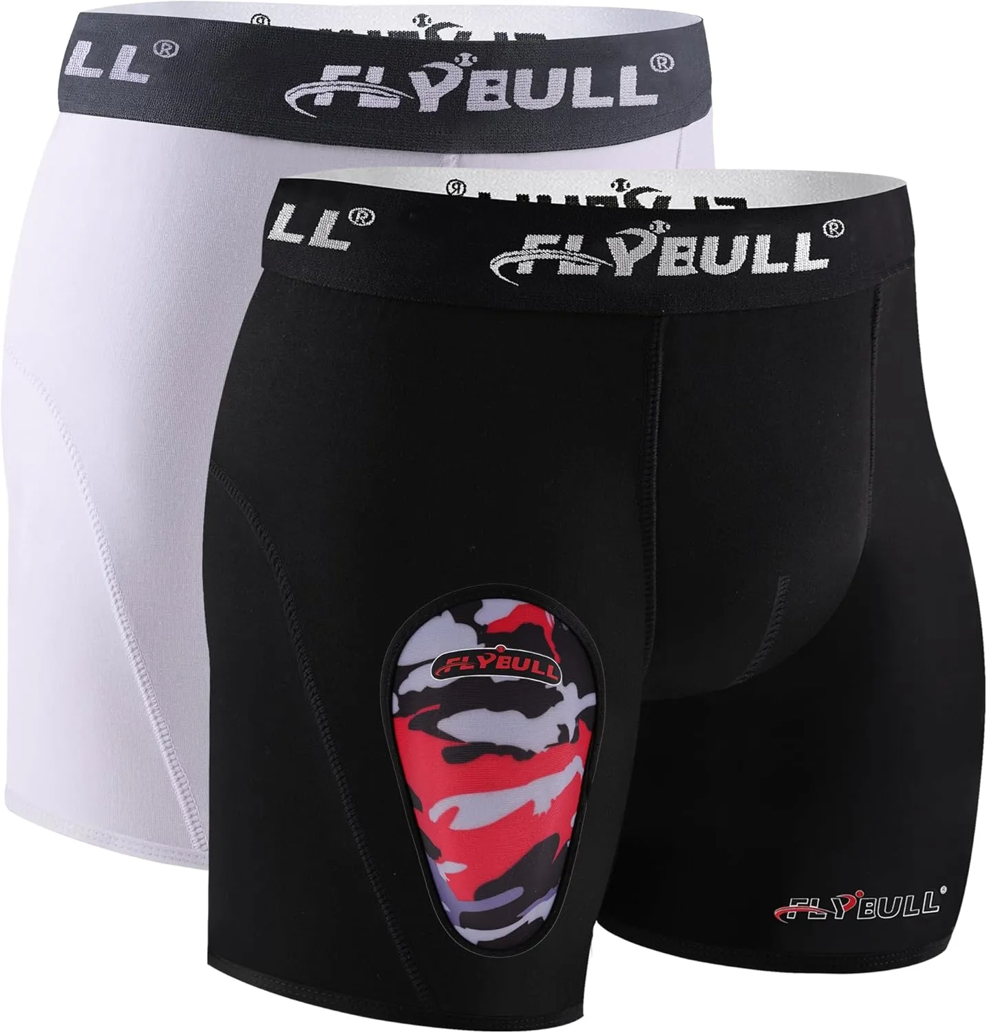 2-Pack Boys Cup Underwear Youth Boxer Briefs with 1 Soft Protective Athletic Cup for Baseball, Football, Lacrosse