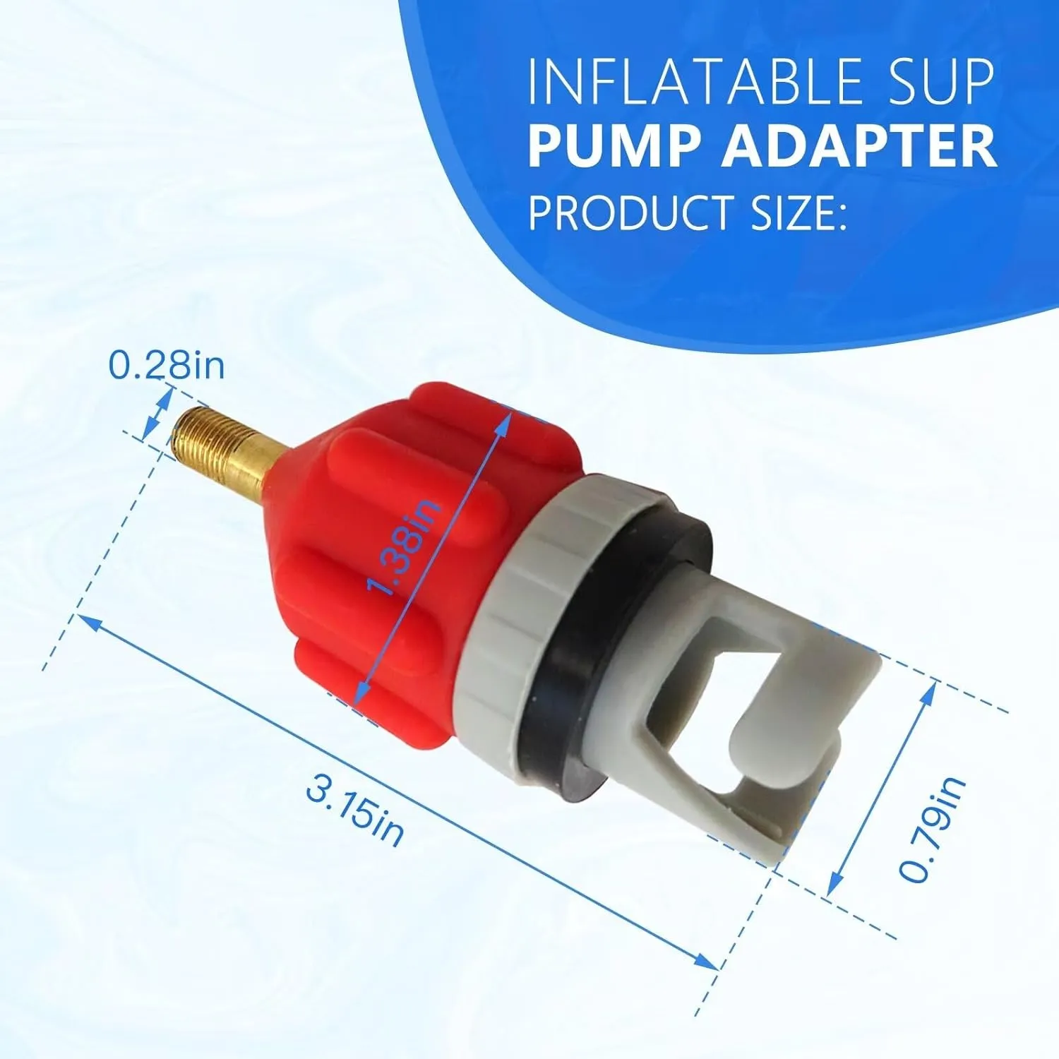 2024 NEW 2x Inflatable Stand Up Paddleboard SUP Pump Adaptor -Universal Standard Schrader Air Valve Adapter Pumping Head Connector Converter for Inflating Boat, Kayak, Surfboard, Bed, Car Tire, Orange