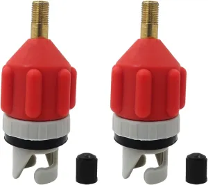 2025 New 2Pcs Inflatable Stand Up Paddleboard SUP Pump Adaptor, Universal Standard Schrader Air Valve Adapter Pumping Head Connector for Inflating Boat, Kayak, Surfboard, Bed, Car Tire, Orange