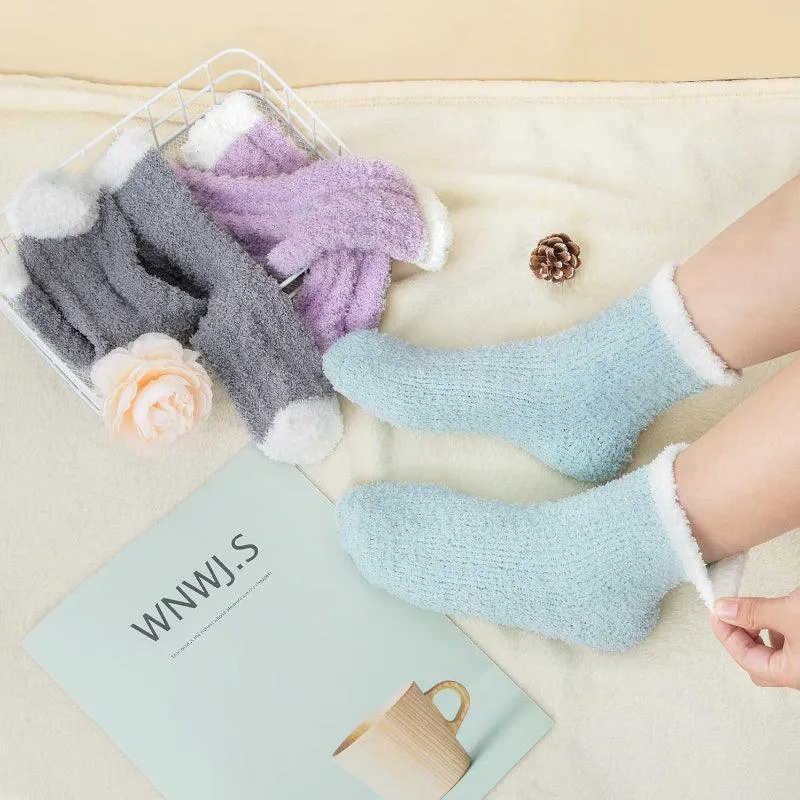 5 Pack Fuzzy Slipper Diabetic Socks – Warmth and Safety Combined