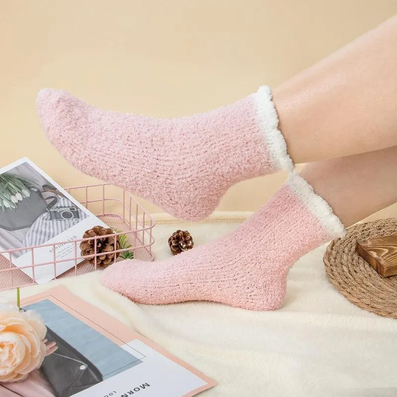 5 Pack Fuzzy Slipper Diabetic Socks – Warmth and Safety Combined