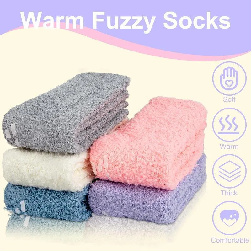 5 Pack Fuzzy Slipper Diabetic Socks – Warmth and Safety Combined
