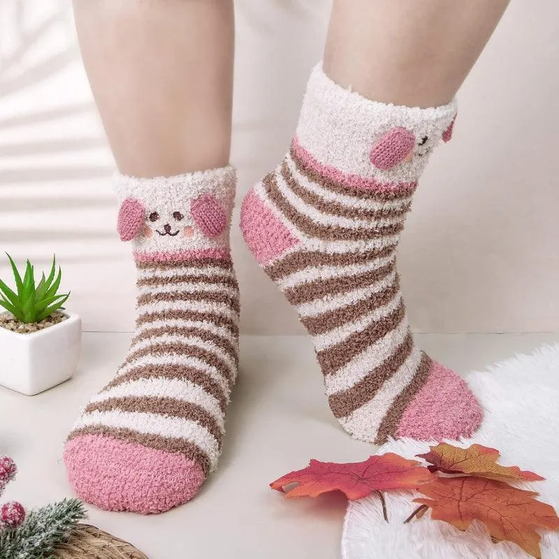 5 Pack Fuzzy Slipper Diabetic Socks – Warmth and Safety Combined