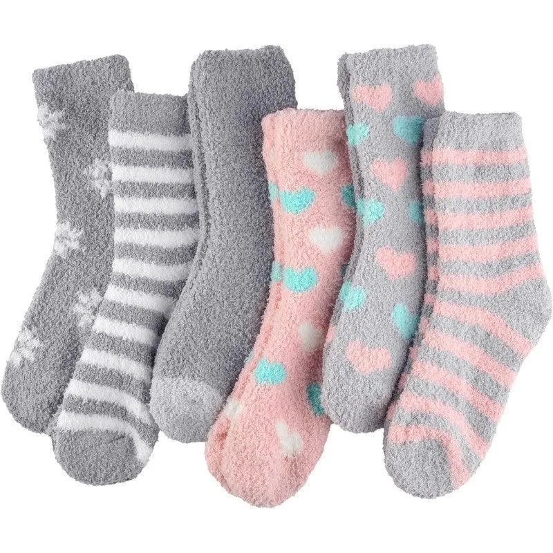 6 Pack Fluffy Comfort Socks – Soft and Cozy for All Seasons