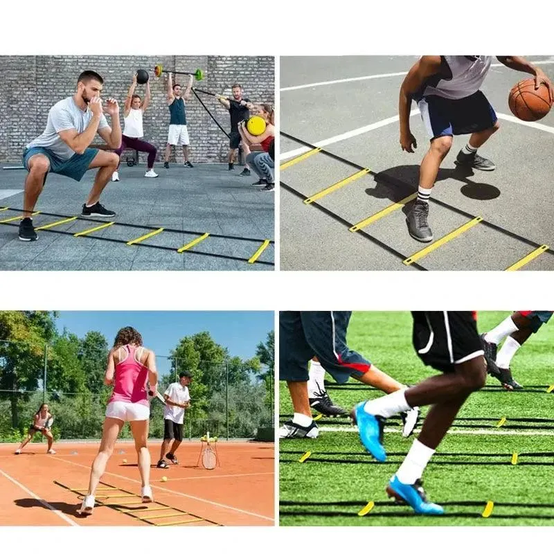 Agility Ladder for Speed & Coordination Training, Adjustable Rungs, Durable PP Material and Portable