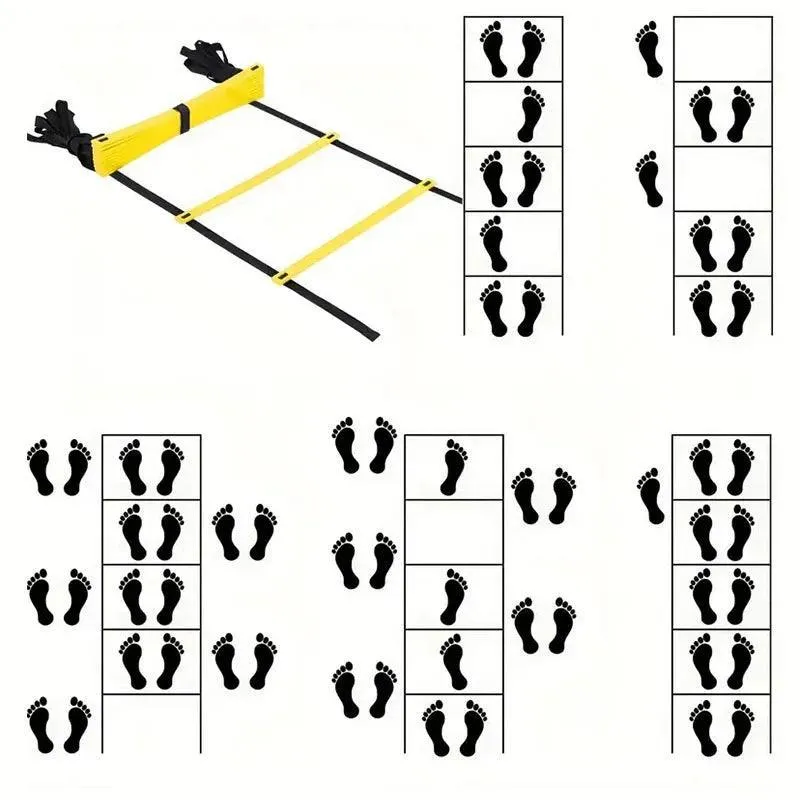 Agility Ladder for Speed & Coordination Training, Adjustable Rungs, Durable PP Material and Portable