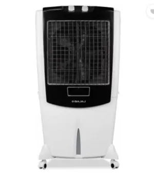 Bajaj Mighty 95 95L Desert Air Cooler with DuraTuff Pro Motor (3-Yr Warranty by Bajaj), Ice Chamber, Antibacterial Hexacool Technology, 100 feet Air Throw & 3-Speed Control, White Air Cooler for home