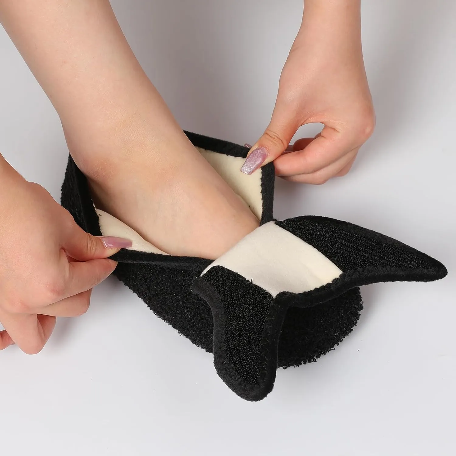 BARERUN Slippers for Women Men Wide House Diabetic Shoes for Women Men Warm Arthritis Edema Swollen Neuropathy Socks Slip on Adjustable Fuzzy Comfy Soft Womens Mens Bedroom Sliipers