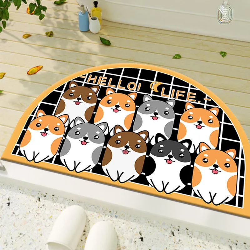 Bathroom Bathroom Door Mat Entry Door Flannel