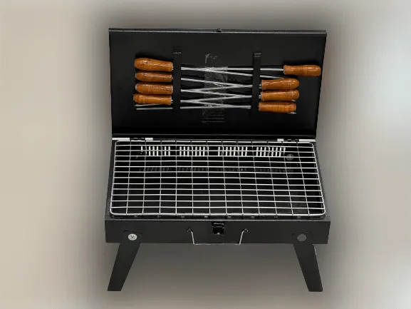 BBQ Grill Iron Black Portable