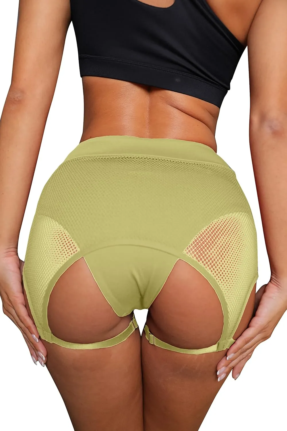 BZB Womens Booty Shorts Trendy High Waisted Yoga Hot Pants Festival Garter Clubwear Pole Dance Shorts