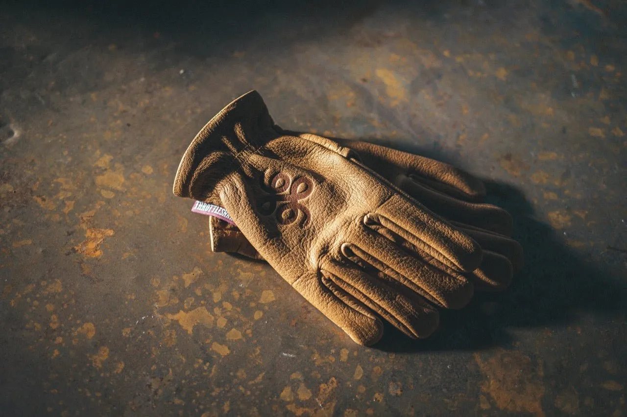 Camel Brown Buffalo Gloves † Road Roamer