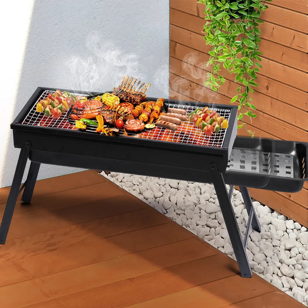 Charcoal BBQ Grill Portable Hibachi Barbecue Outdoor Foldable Camping Picnic Set