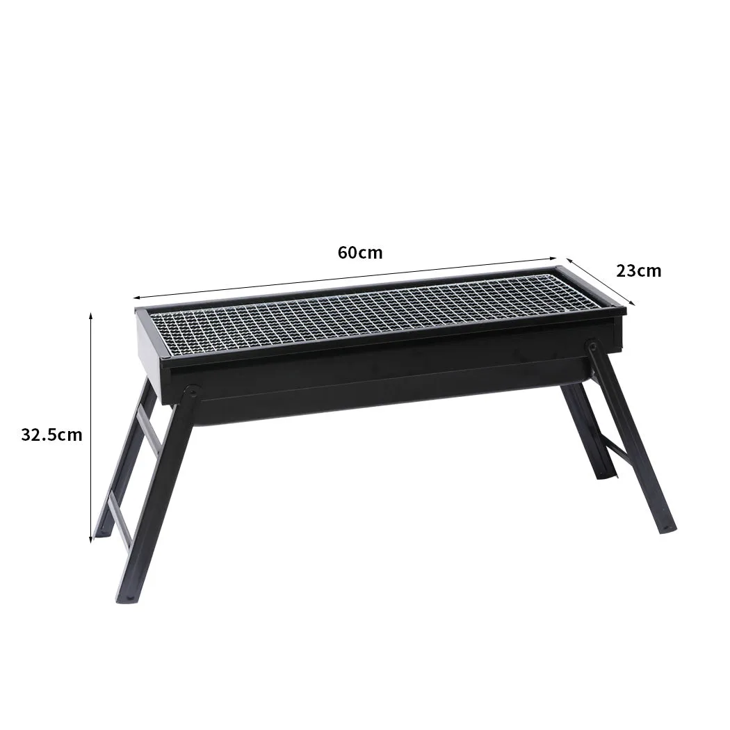 Charcoal BBQ Grill Portable Hibachi Barbecue Outdoor Foldable Camping Picnic Set