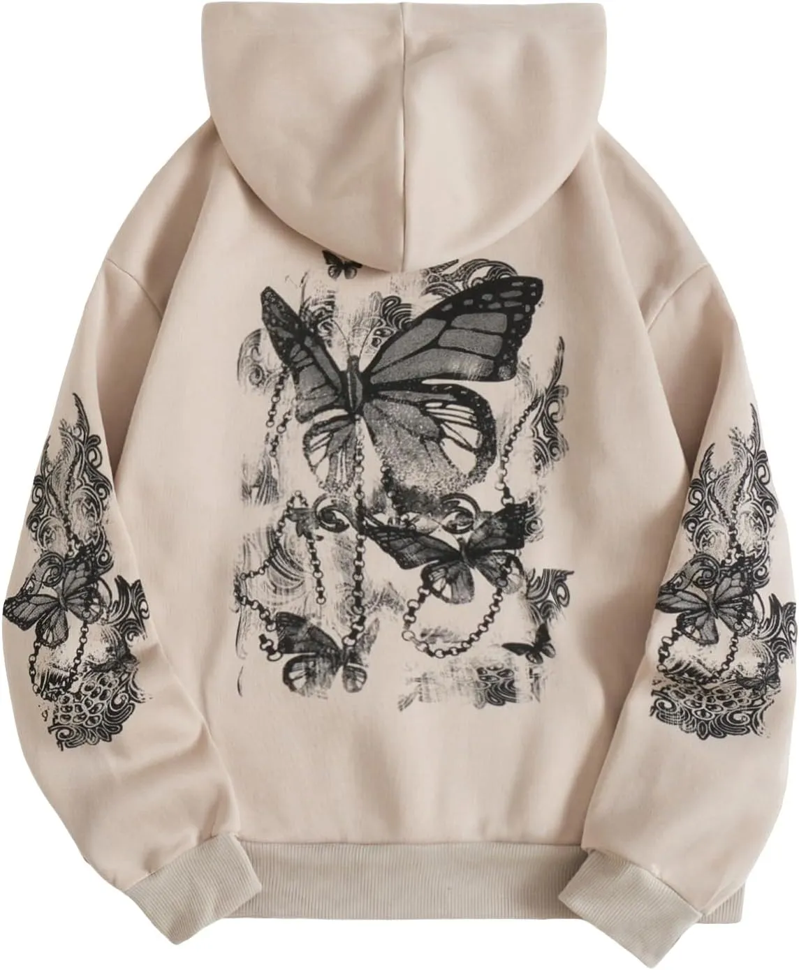 COZYEASE Women's Slogan Graphic Print Drawstring Hoodie Kangaroo Pocket Thermal Sweatshirt