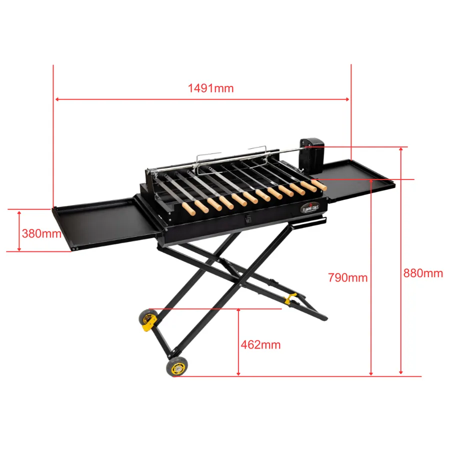 Deluxe Original Foldable Cypriot Souvla Spit Grill