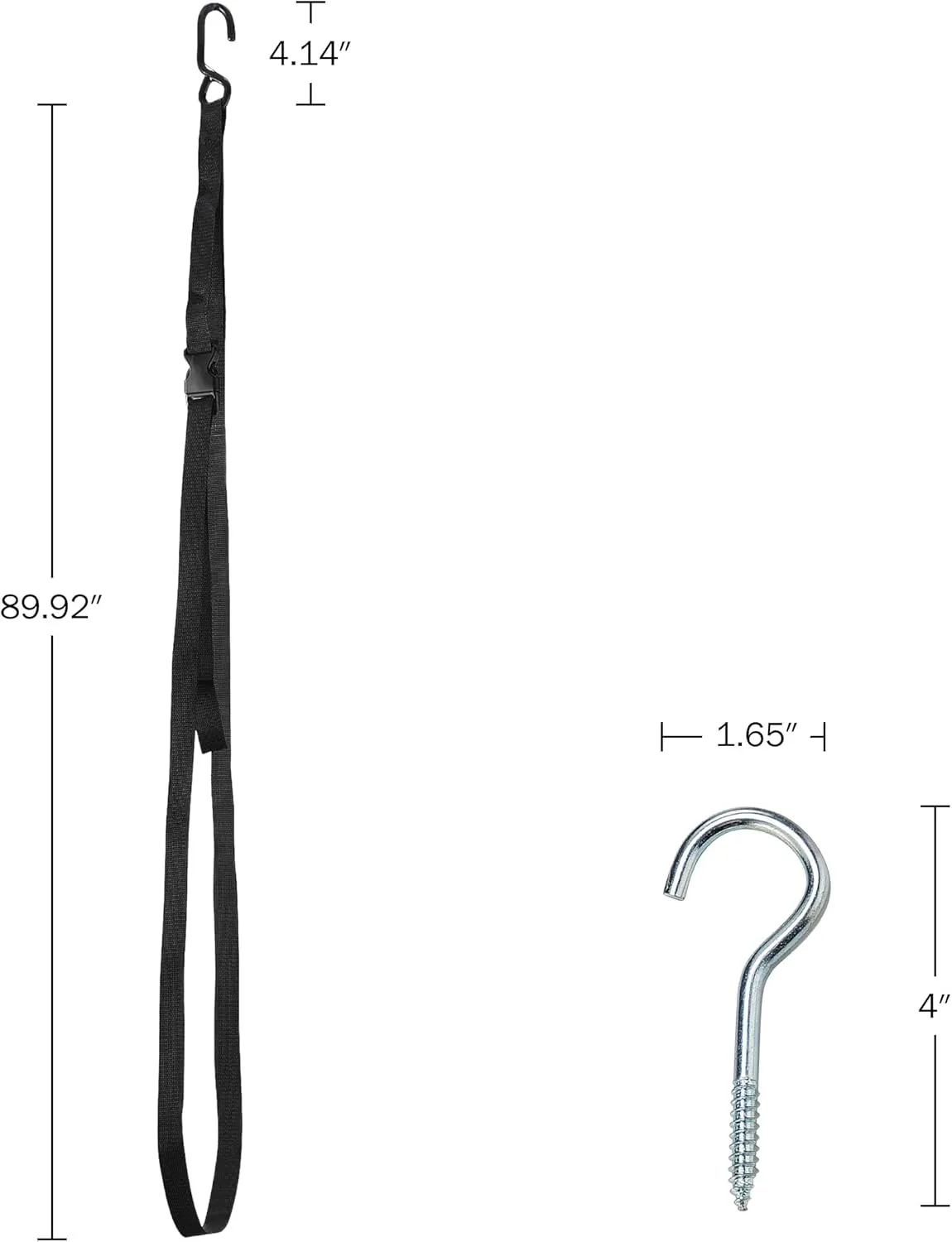 Double Kayak Rack - Hanging Storage from Wall or Ceiling for Surfboards, Paddleboards, SUP, or Canoe - Adjustable Kayak Straps by RAD Sportz