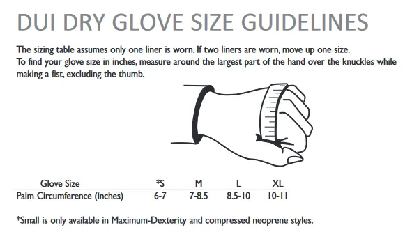 DUI Blue ZIP Gloves, Heavy Duty