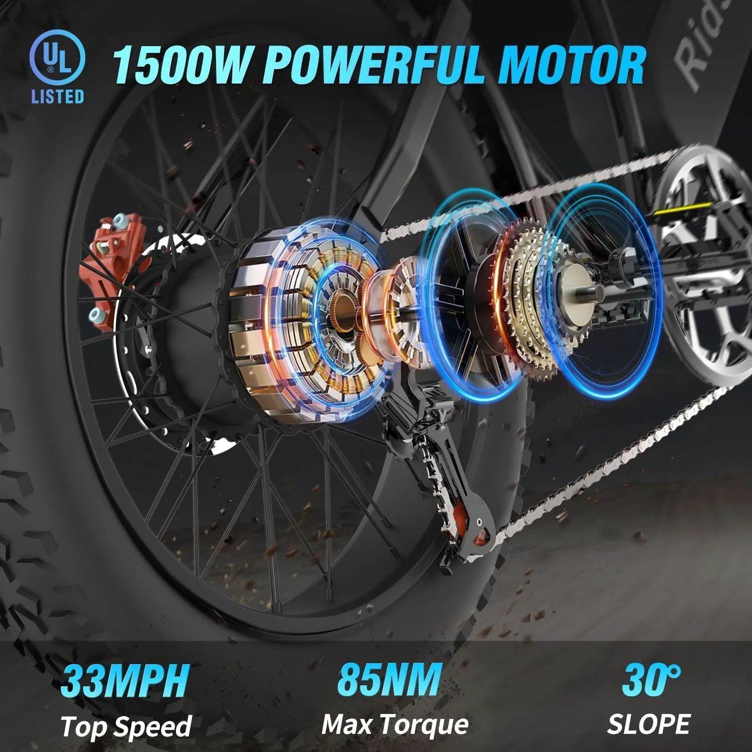 Electric Bike for Adults, ///,25/30/35MPH Dirt Bike, 48V 15/20AH,52V 40AH Removable Battery, Max 50-180Miles Motorcycle, 20" Fat Tire Ebike, 7-Speed & UL2849