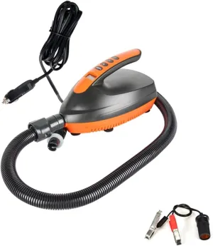 Electrical High Pressure Air Pump DC 12V Inflatable Boat Dinghy Electric AFT Sup Surf Board Stand Up Paddle Kayak Canoe Nozzle(Set b)