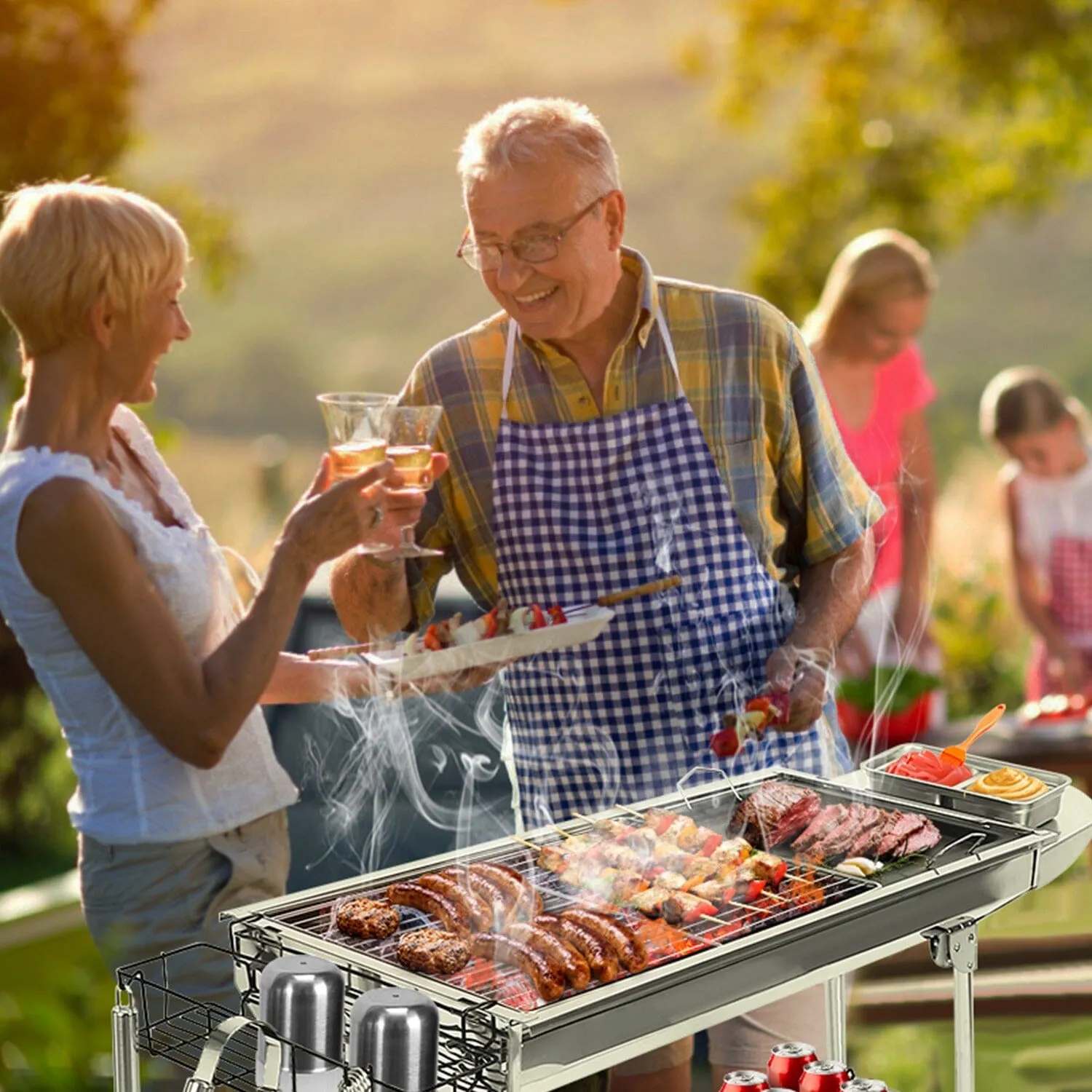 Foldable Portable Barbecue Grill