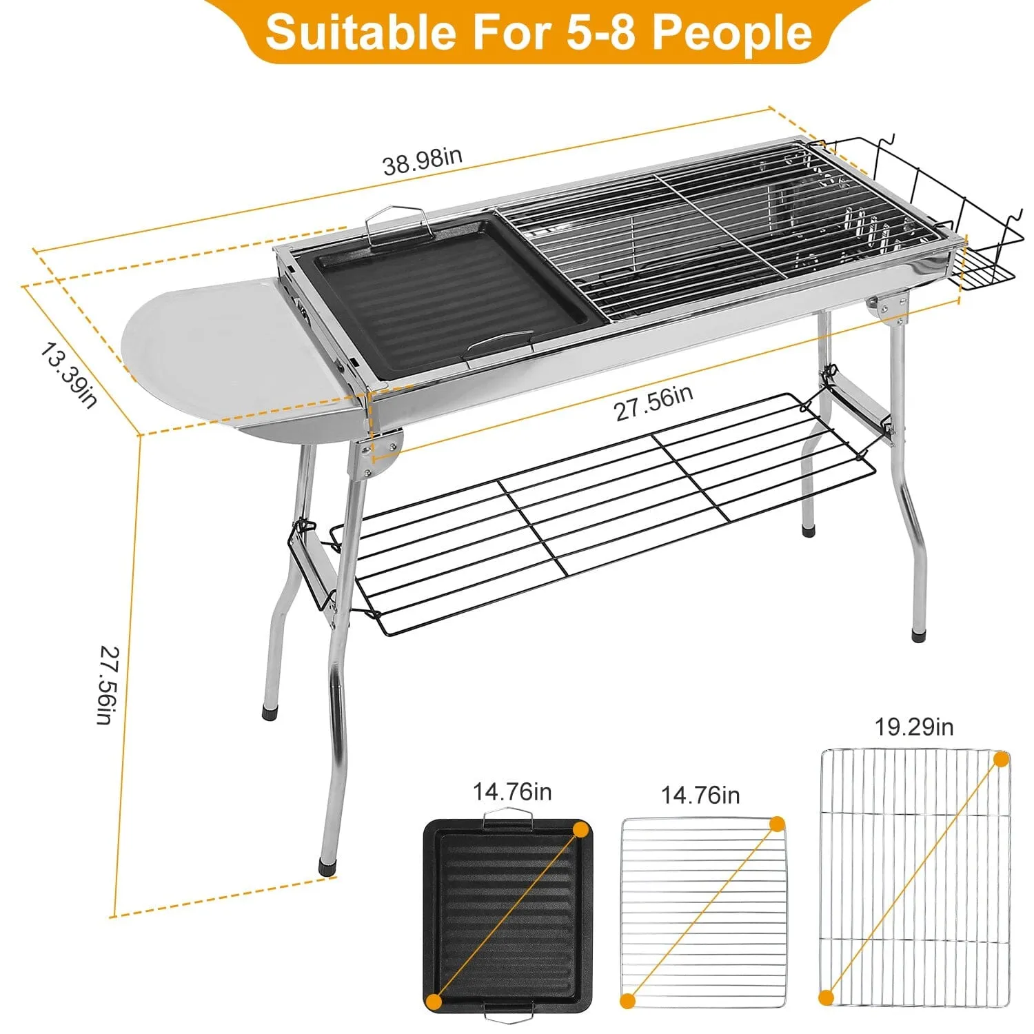 Foldable Portable Barbecue Grill