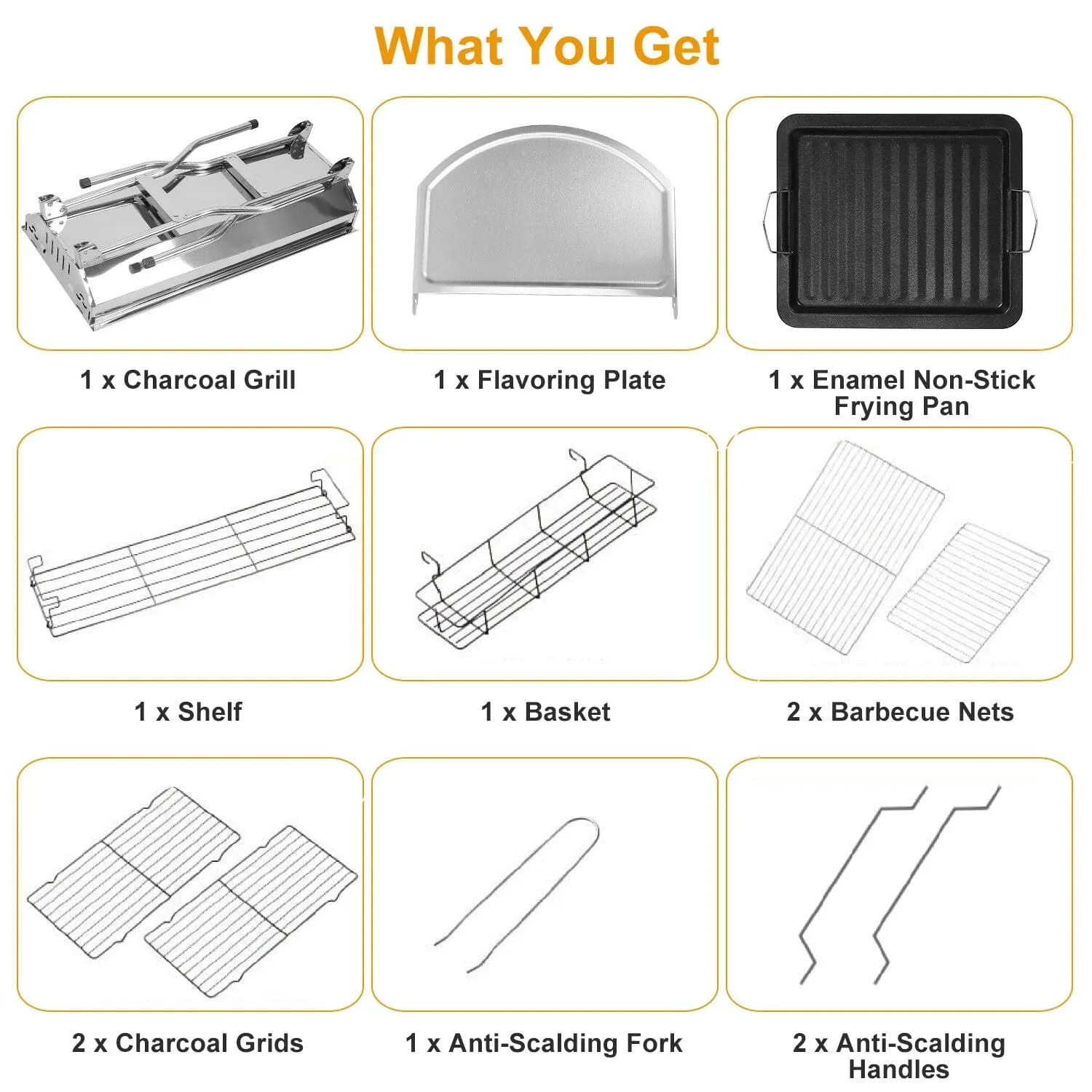 Foldable Portable Barbecue Grill