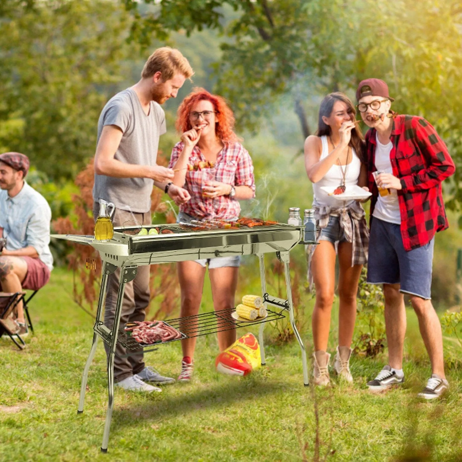 Foldable Portable Barbecue Grill