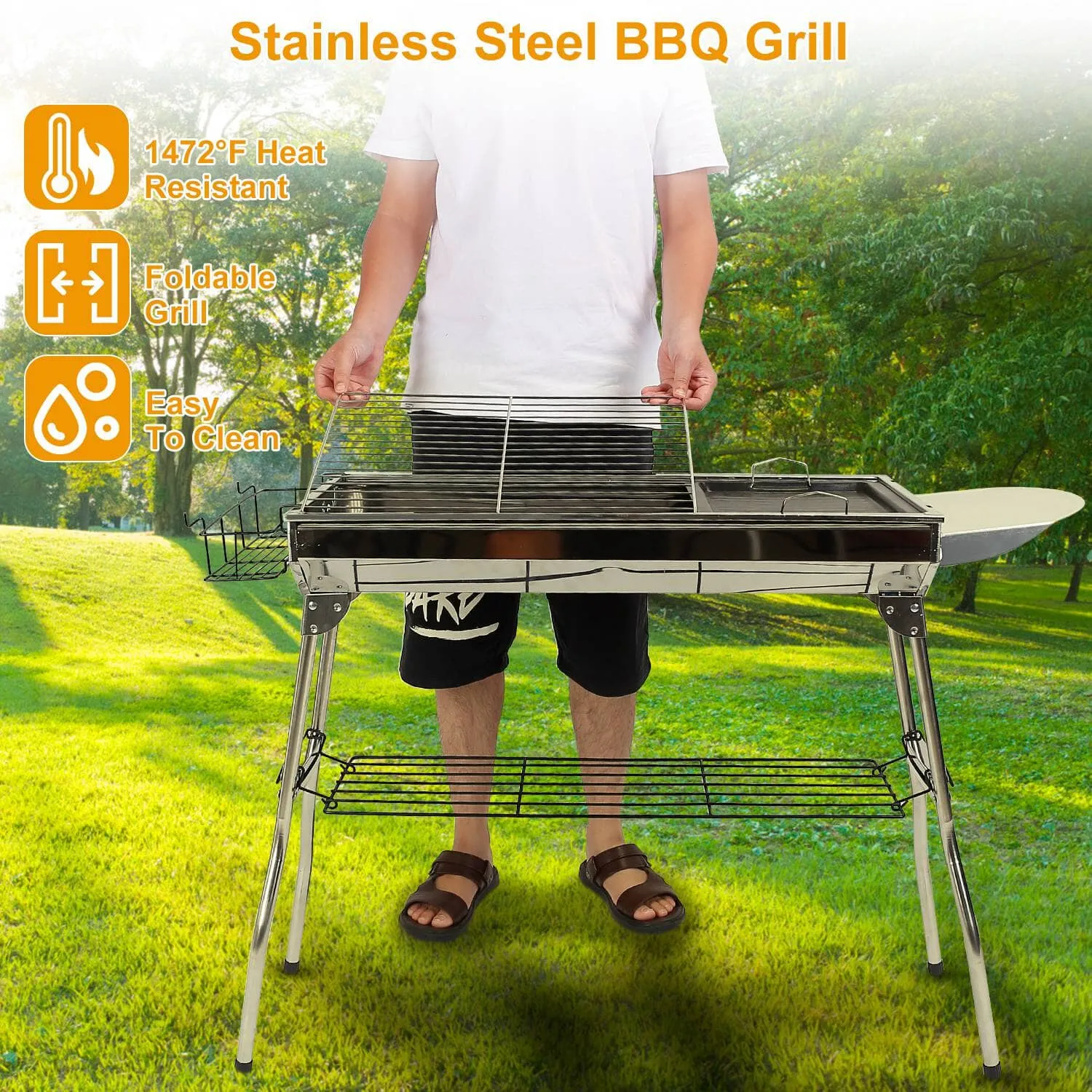 Foldable Portable Barbecue Grill
