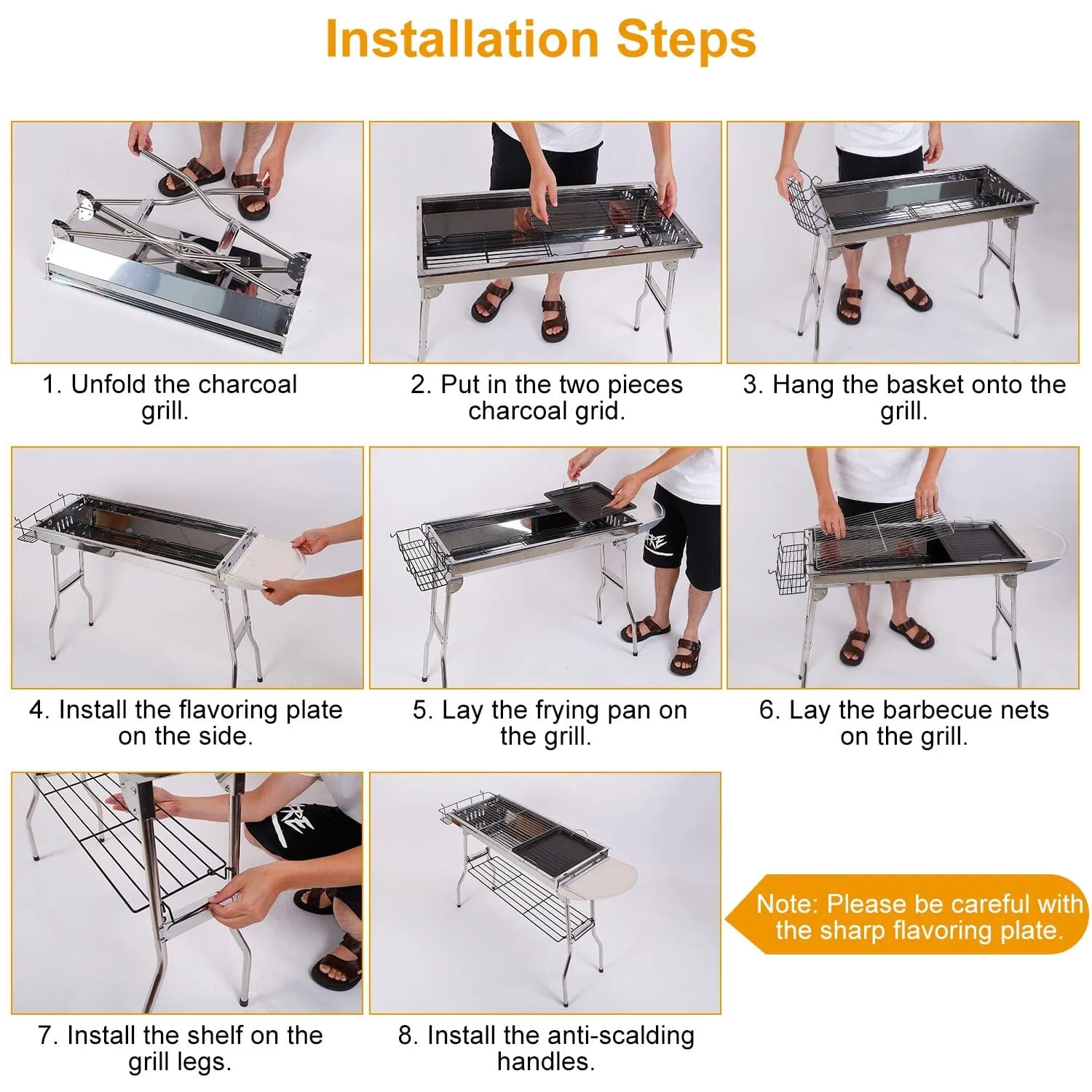 Foldable Portable Barbecue Grill