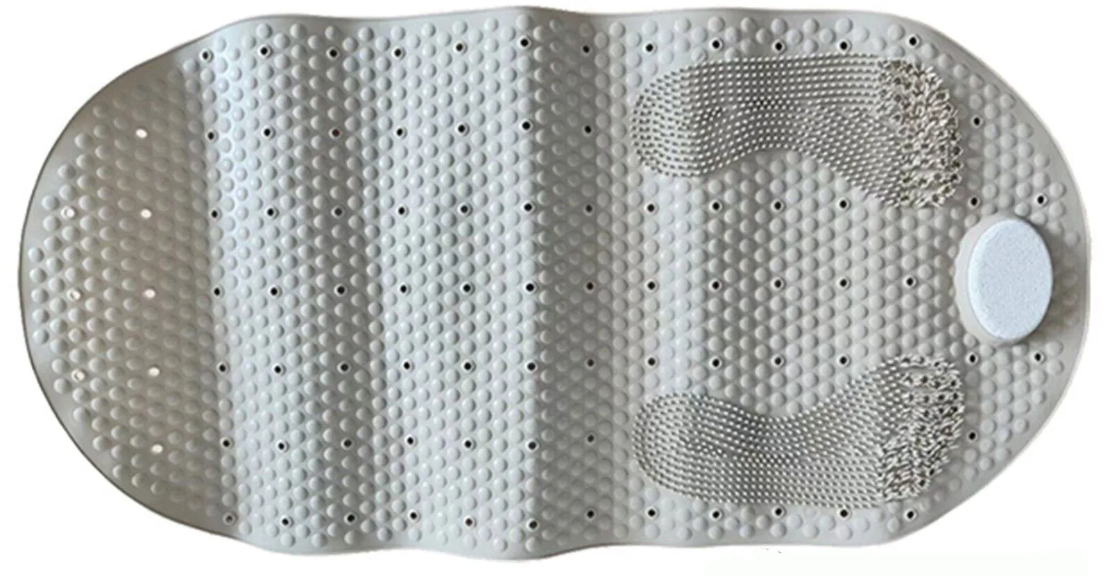 Foot Scrubber Shower Mat 31" X 16" Non Slip With Pumice Stone  Suction Cup & Drain Hole (1 Pack)