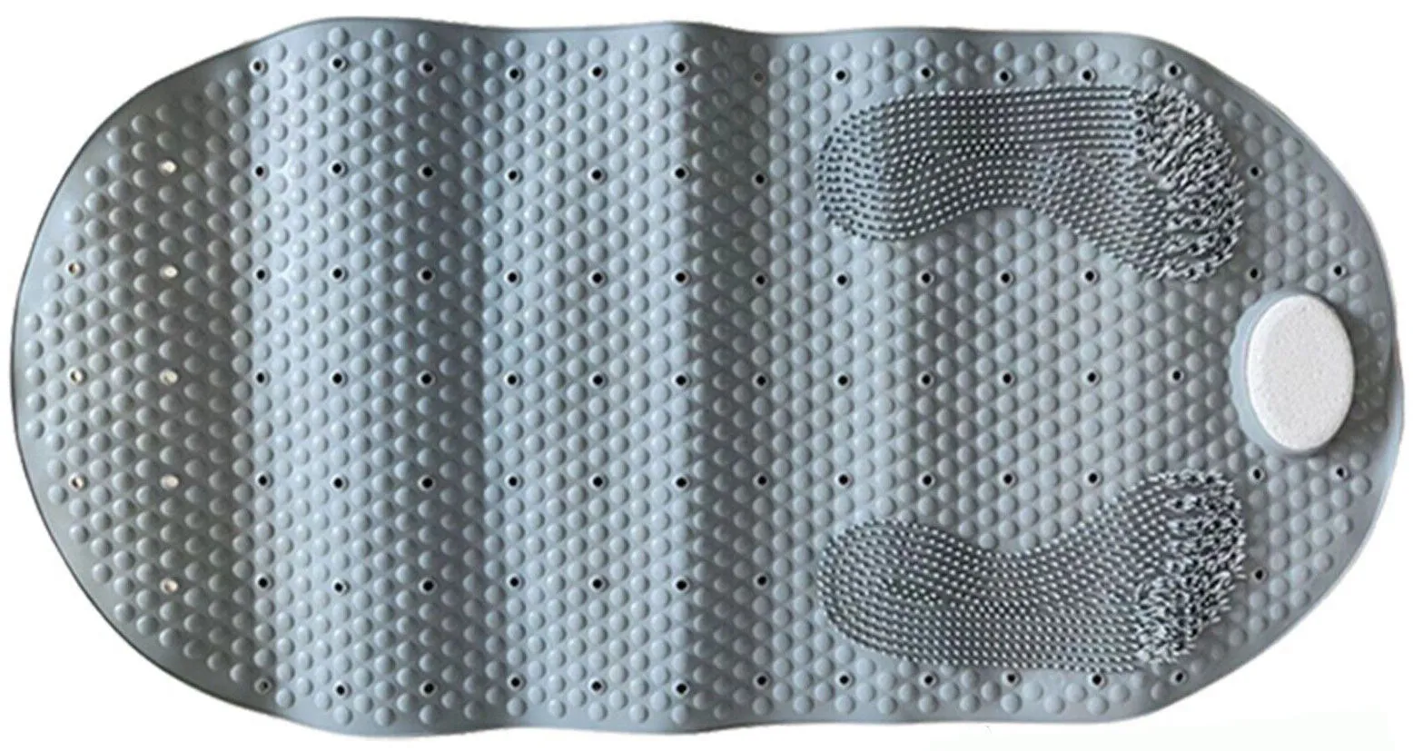 Foot Scrubber Shower Mat 31" X 16" Non Slip With Pumice Stone  Suction Cup & Drain Hole (1 Pack)