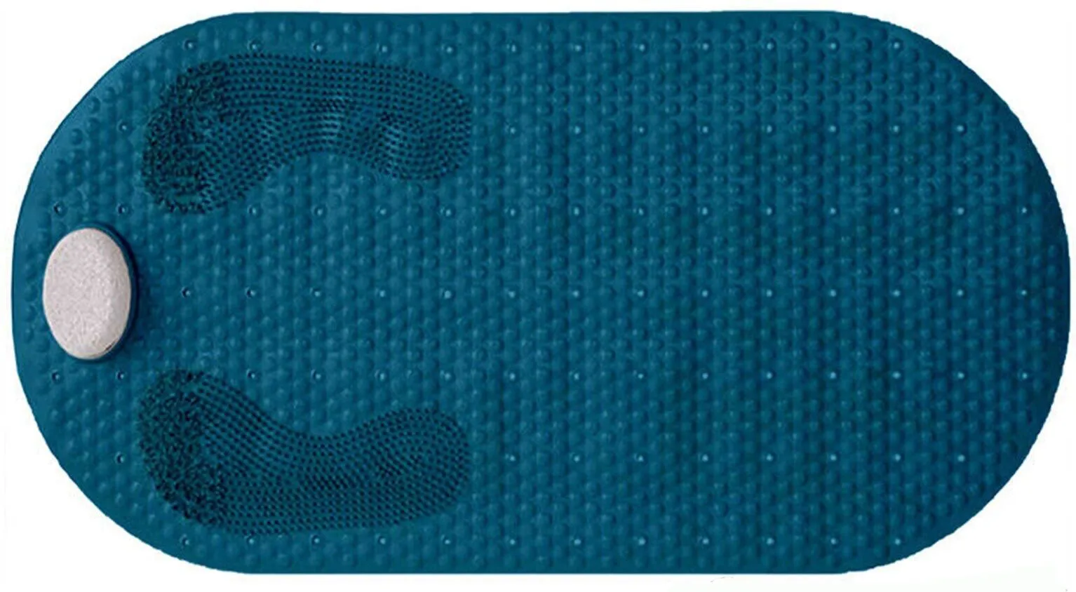 Foot Scrubber Shower Mat 31" X 16" Non Slip With Pumice Stone  Suction Cup & Drain Hole (1 Pack)