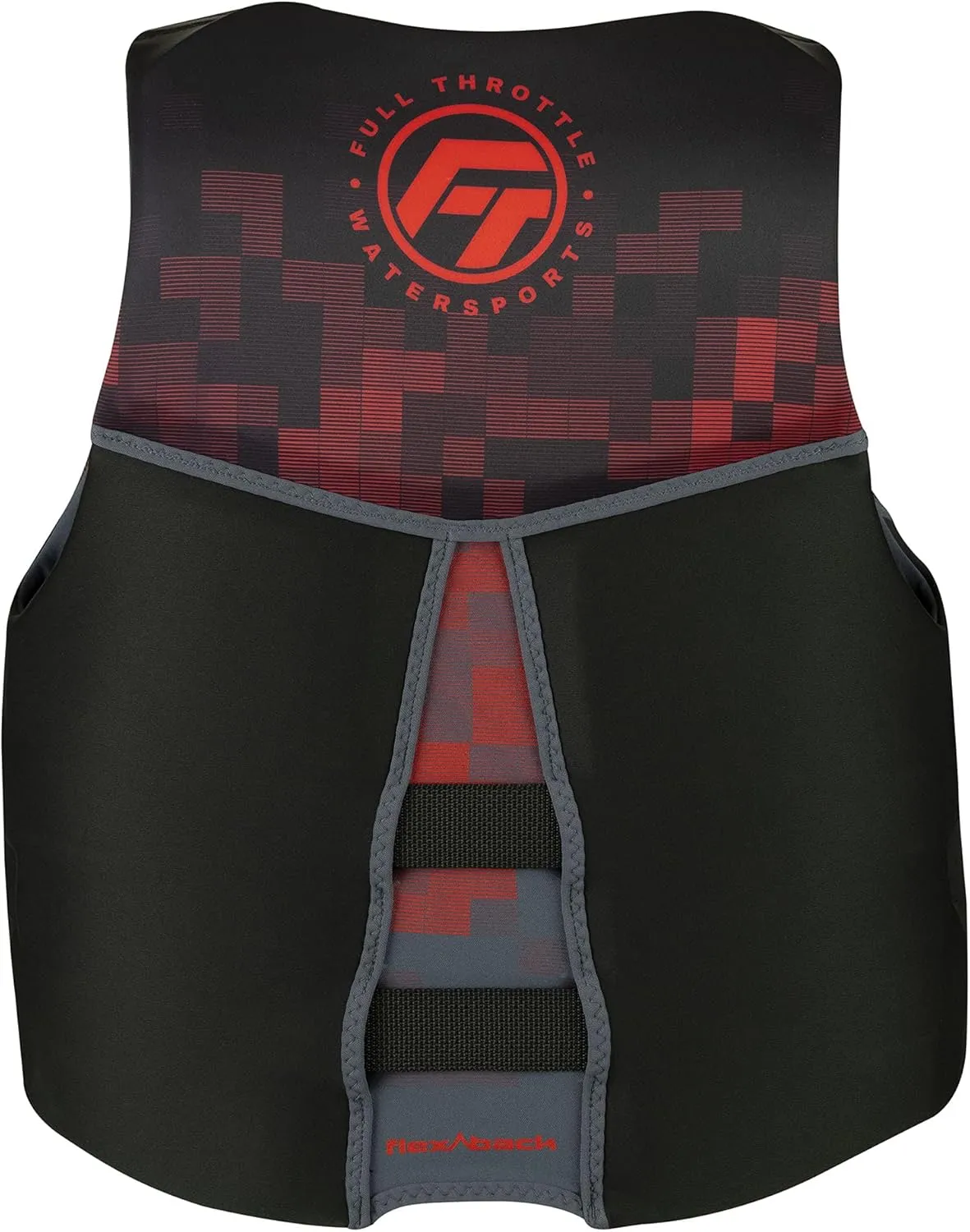 Full Throttle Adult Rapid Dry Flex Back Life Jacket, Red, Small