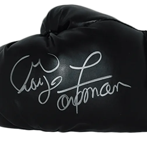 George Foreman Autographed Black Everlast Boxing Glove (Foreman Hologram)