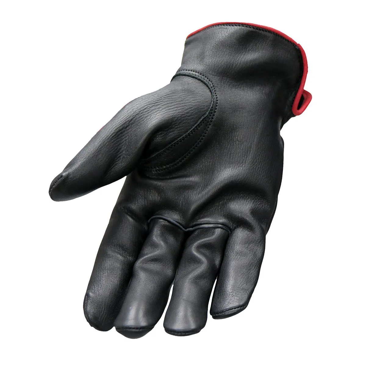 GVD2002 Uni-Sex Black 'Bolt' Deer Skin Leather Gloves