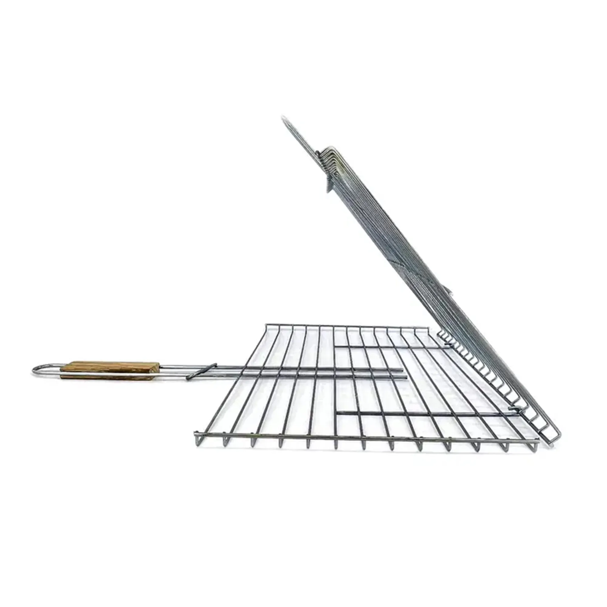 Hakan Grill Basket for Outdoor BBQ Basket with Wooden Handle