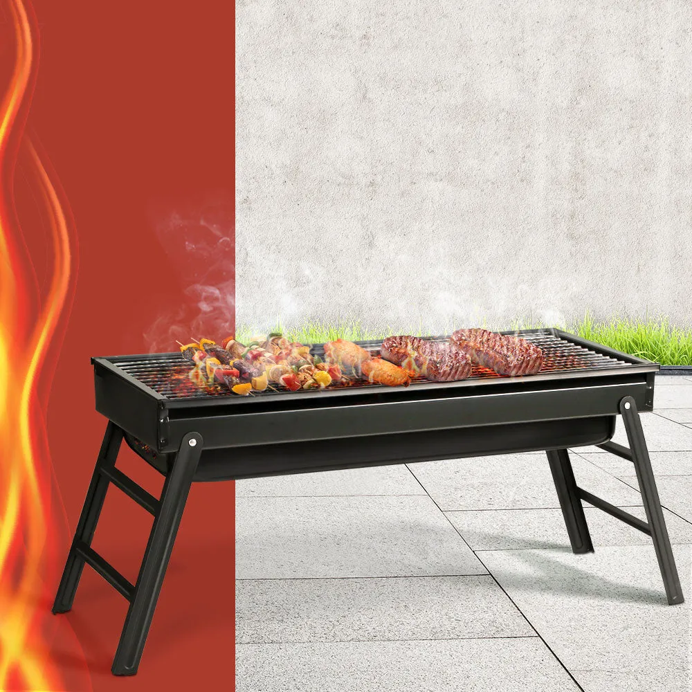 Heavy-Duty Foldable Charcoal BBQ Grill with Ashtray - Grillz