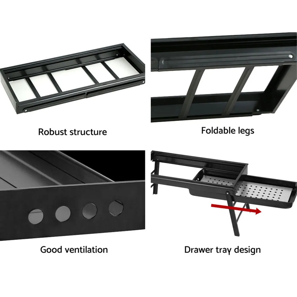 Heavy-Duty Foldable Charcoal BBQ Grill with Ashtray - Grillz
