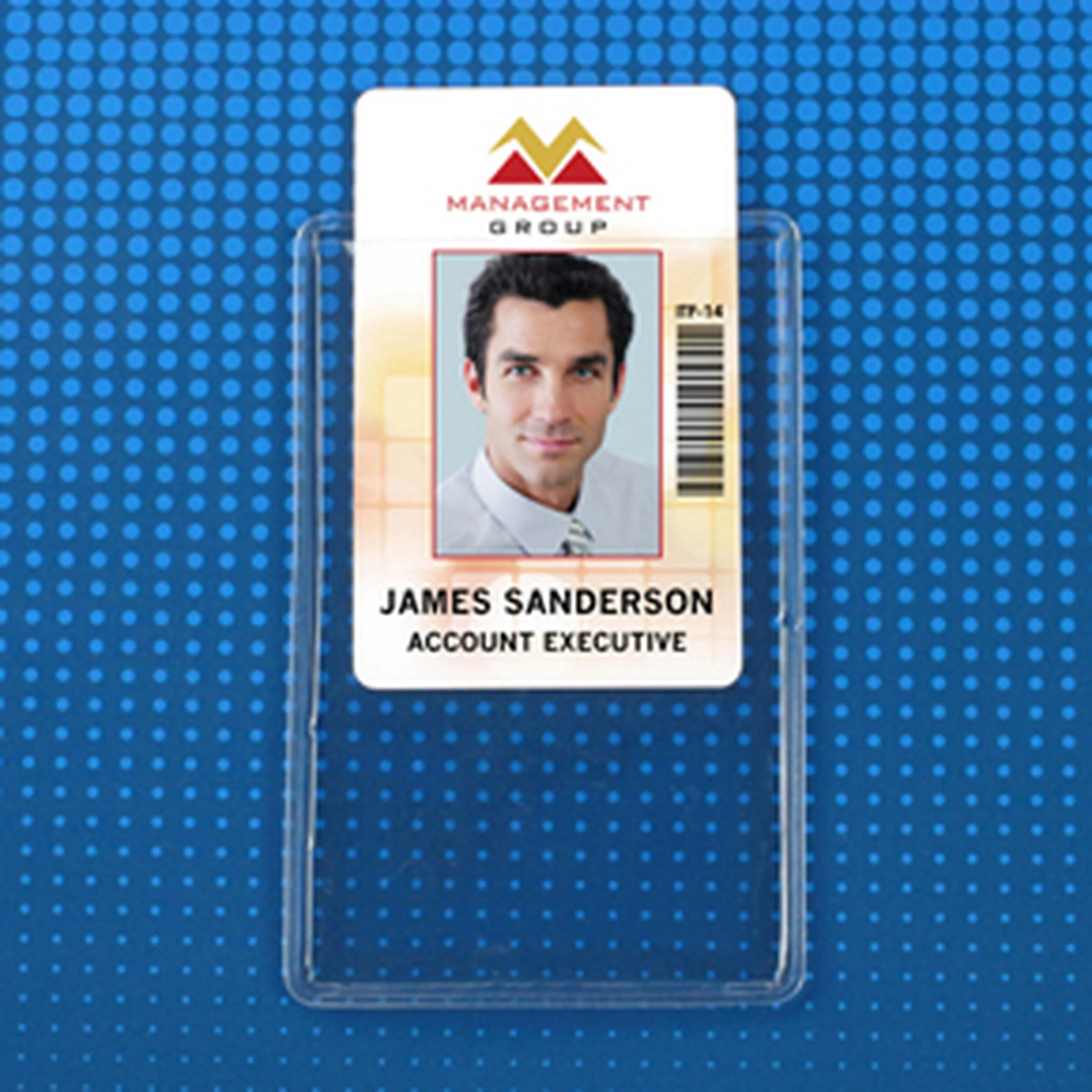 Heavy-duty Vinyl Vertical Proximity Card Holder, 2-5/8" x 3-5/8"