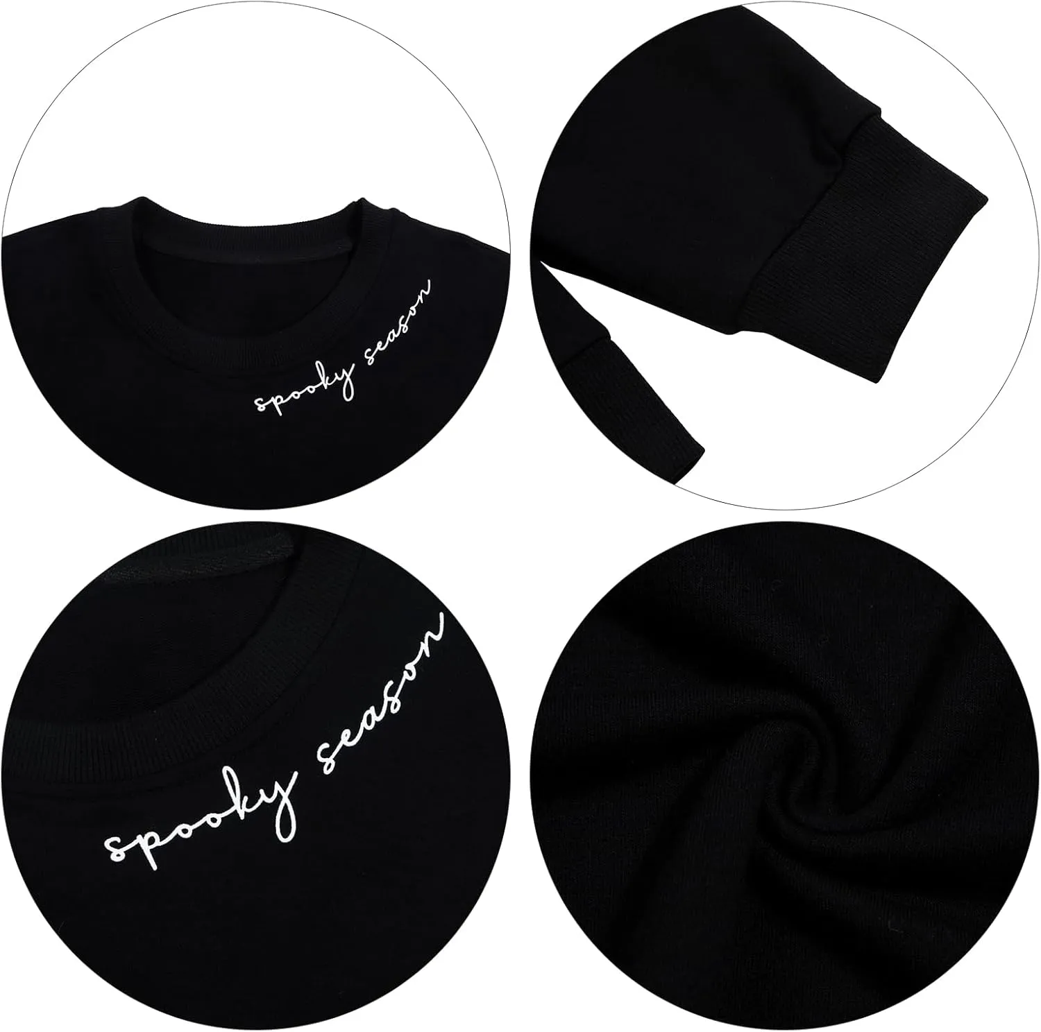 HEBBE Spooky Season Sweatshirts Halloween Ghost Sweatshirt Women - Halloween Graphic Crewneck Tops Casual Sweater