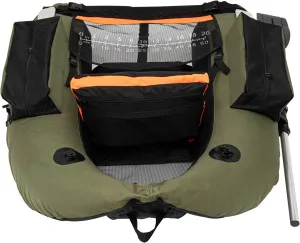Inflatable Float Tube Outdoor Fishing Boat, Modern Outdoor Fishing Boat, Fishing Belly Boat W/Adjustable Shoulder Straps for Fishing, Rafting, Exploring, Angling, Load Capacity 286.6 lbs, Green