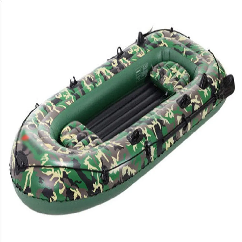 Inflatable Kayak Inflatable Rafts 4 Person Inflatable Boat Thickened Hovercraft Wear-Resisting Kayak Assault Rubber Boats Dinghies for Fishing and Other Entertainment