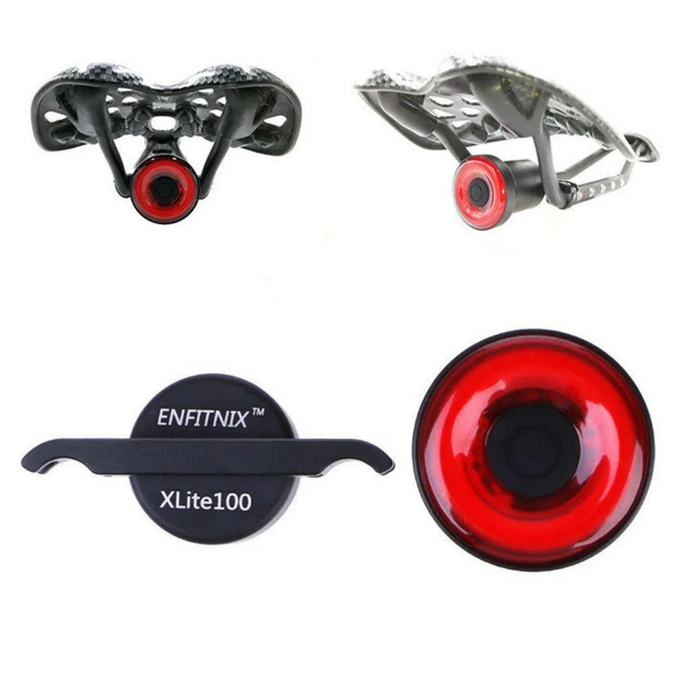 Intelligent Bike Tail Light USB Rechargeable Light Control Brake Rear Lamp Cycling Accessories