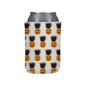Jack O Lantern Pineapple White Can Cooler