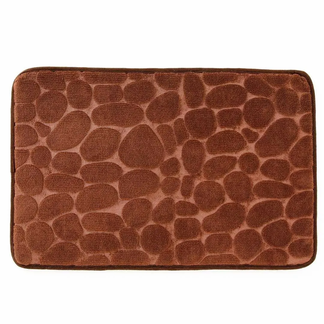 Kuber Industries Stylish DoorMat With Leopard Print Design|Super Absorbent & Comfortable|Anti Skid Bathroom Mat|Multi-Utility Mat for Living Room,Bedroom & Other Spaces|SZ-01|40x60cm,Brown (Pack Of 5)