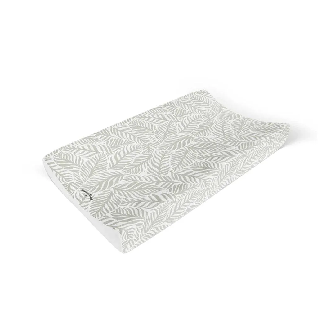 Mama Shack Anti Roll Changing Mat - Linear Leaf / Sage