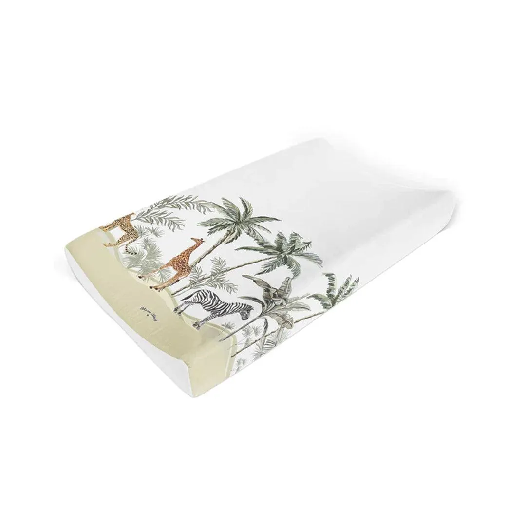 Mama Shack Anti Roll Changing Mat - Palms & Safari